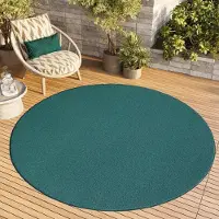 Tapiso Tapis d'extérieur MONO, rond, moderne, uni, pour l'intérieur et l'extérieur, Oeko-Tex, 160 x 160 cm