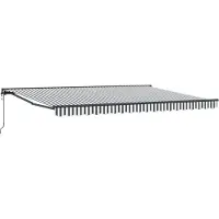 vidaXL Cadre de store anthracite et blanc 450 x 300 cm