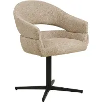 House Nordic Anna chaise de salle à manger avec fonction de rotation sable.