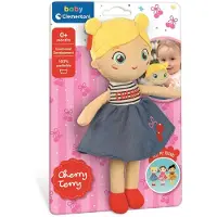 Clementoni Poupée en peluche toute douce Baby Cherry Terry