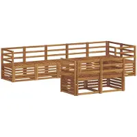 vidaXL Ensemble de canapés 8 pièces en bois massif d'acacia naturel