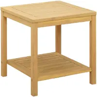 vidaXL Table d'appoint Huile naturelle 45 x 45 x 45 cm Bois massif Acacia