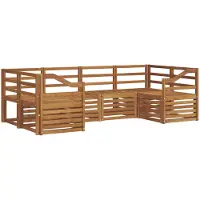 vidaXL Ensemble de canapés d'extérieur , 6 pièces, couleur naturelle