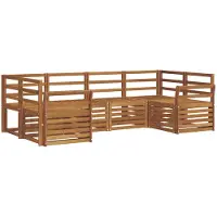 vidaXL Ensemble de canapés d'extérieur , 6 pièces, couleur naturelle