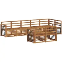 vidaXL Ensemble de canapés 8 pièces en bois massif d'acacia naturel