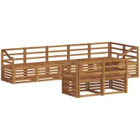 vidaXL Ensemble de canapés 8 pièces en bois massif d'acacia naturel