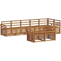 vidaXL Ensemble de canapés 8 pièces en bois massif d'acacia naturel