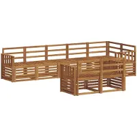 vidaXL Ensemble de canapés 8 pièces en bois massif d'acacia naturel