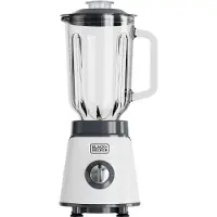 Black & Decker Mixeur en verre 1000W blanc