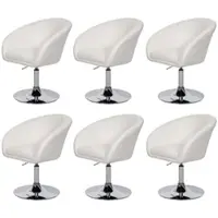 Mendler Lot De 6 Chaises De Salle À Manger Hwc-F19, Chaise De Cuisine Pivotante Loungesessel, Pivotante Réglable En Hauteur Similicuir
