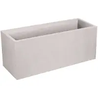 Eda Jardinière Rectangulaire Volcania Effet Pierre 99,5 X 39,5 X 43,5 Cm - Beige Calcaire -