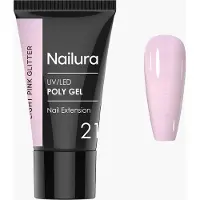 Nailura - Poly Gel 21 - Light Pink Glitter - 30 ml (30 ml)