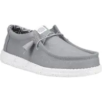 HeyDude Moccassin à Lacets Wally Stretch Canvas - Gris clair