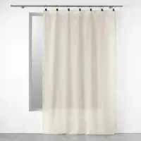Douceur D`Interieur Voilage Tissé À Anneaux Polyester Naturel 240 X 140