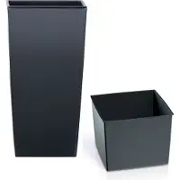 Prosperplast Urbi Pot De 16,3 Litres, Plastique, 22 X 22 X 42 Cm En Anthracite