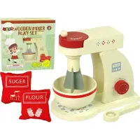 Leantoys Robot de cuisine en bois Lean Cars, mixeur, accessoires, cuisines pour enfants