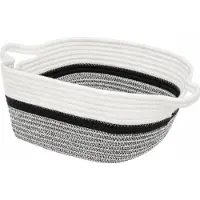 5 Five Boite De Rangement En Fils De Coton Tricolore 31 X 31 X 15 Cm
