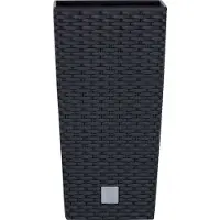 Prosperplast Wheeler 90 litre poubelle en anthracite avec couvercle bleu