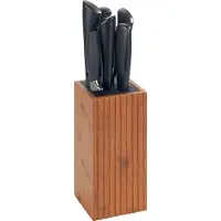 Wenko Bloc à couteaux avec insert à poils Mod. Mera, en bambou fumé