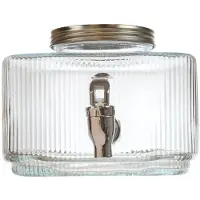 Home Deco Factory Distributeur de Boisson - - 3L - Design Strié - Transparent
