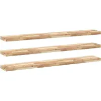 vidaXL Étagères flottantes 3 pcs 160x20x4 cm acacia massif non traité