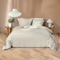 Douceur d'intérieur Parure de lit - - Azura - Microfibre - 240 x 220 cm - Beige