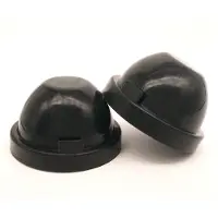 INF Paquet de 2 cache-poussière de voiture en caoutchouc résistant pour phare LED Le noir 8 cm/5.2 cm