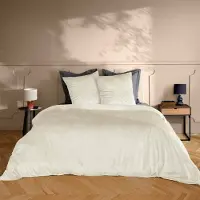 Douceur d'intérieur Parure de lit - - VELINA - Polyester - 240x220cm - Blanc Naturel