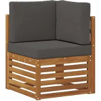 vidaXL Canapé d'angle d'extérieur en bois massif d'acacia naturel