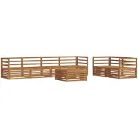 vidaXL Ensemble de canapés d'extérieur 7 pièces en bois massif d'acacia naturel