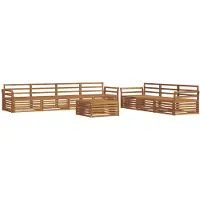 vidaXL Ensemble de canapés d'extérieur 8 pièces en bois massif d'acacia naturel