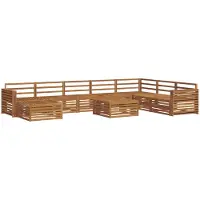vidaXL Ensemble de canapés d'extérieur 9 pièces en bois massif d'acacia naturel