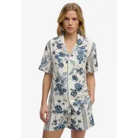 Superdry Beach Printed Short Sleeve Shirt Blanc M Femme