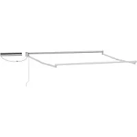 vidaXL Store électrique rétractable gris clair et blanc 3 x 2,5 m
