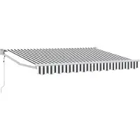 vidaXL Store extensible anthracite et blanc 3,5 x 2 m