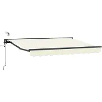 vidaXL Auvent Rétractable Électrique Crème 2,5 X 2 M