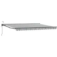 vidaXL Store électrique rétractable, anthracite et blanc, 4,5 x 3,5 m