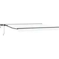 vidaXL Armature de store manuelle avec LED, blanc et anthracite, 4 x 3 m