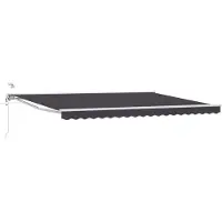 vidaXL Store électrique rétractable, anthracite et blanc, 4 × 3,5 m
