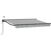 vidaXL Store électrique rétractable, anthracite et blanc, 2,5 x 2 m