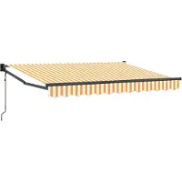 vidaXL Store extensible jaune et blanc 3,5 x 2 m
