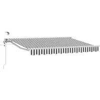 vidaXL Store électrique rétractable, anthracite et blanc, 3,5 x 2 m