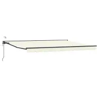 vidaXL Auvent électrique rétractable , couleur crème et anthracite, 4,5 x 3,5 m