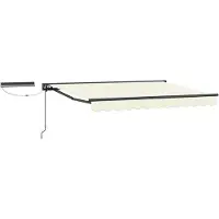 vidaXL Auvent Rétractable Électrique Crème 3,5 X 2,5 M