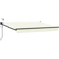vidaXL Store électrique rétractable, couleur crème, 3,5 x 2 m