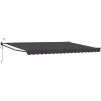 vidaXL Store électrique rétractable, anthracite, 4,5 × 3 m