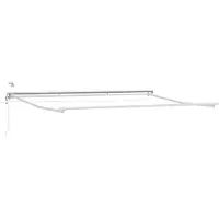 vidaXL Cadre de store électrique avec LED, blanc, 4,5 x 3,5 m, aluminium