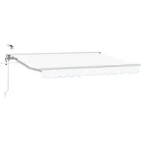 vidaXL Store électrique rétractable blanc 3,5 x 2,5 m