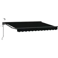 vidaXL Store électrique rétractable noir et anthracite 3 x 2,5 m