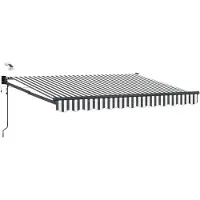 vidaXL Store électrique rétractable, anthracite et blanc, 3,5 x 2 m